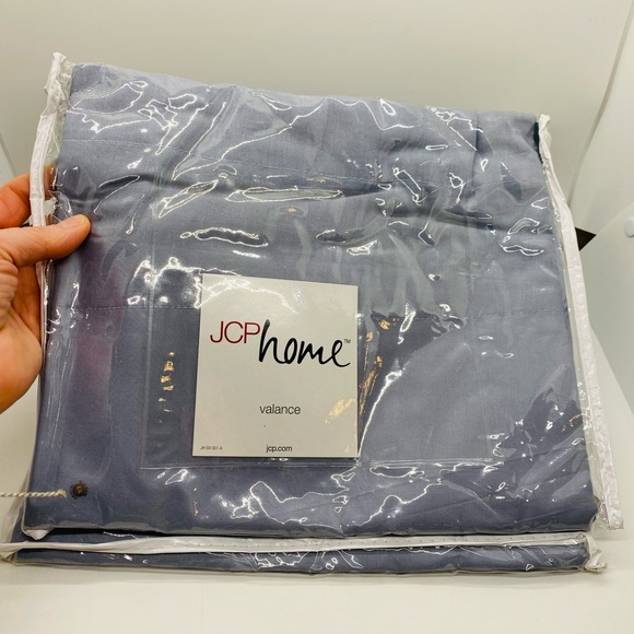 NWT JCP Home Valance Blue Scroll. - Picture 4 of 6